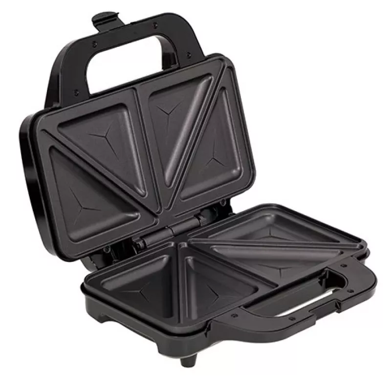 Sandwichmaker Adler AD 3043, 1300 W, Antihaftplatten, 2 Sandwiches, Kochfläche 285 × 152 mm, schwarz