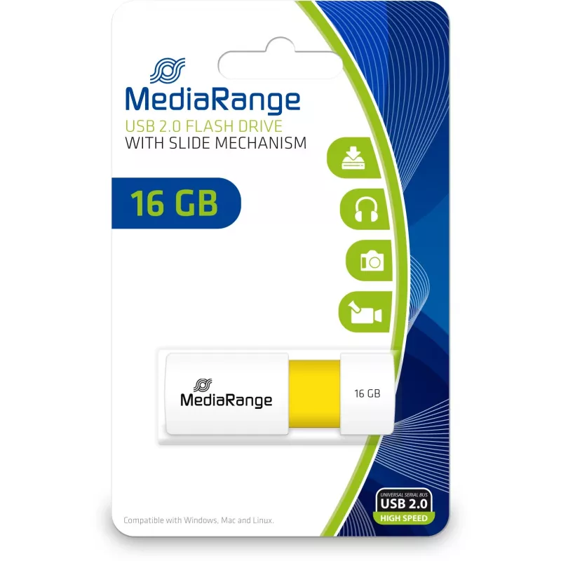 USB-Stick MediaRange 16 GB USB Typ-A 2.0 MR972