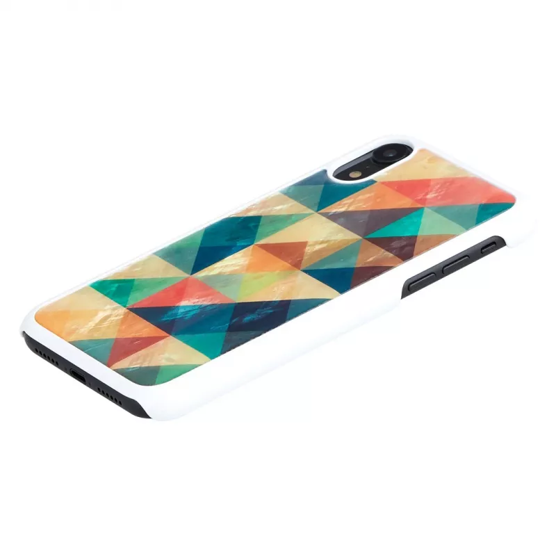 Smartphone-Hülle iKins für iPhone XR — Mosaic Schwarz Schutzhülle