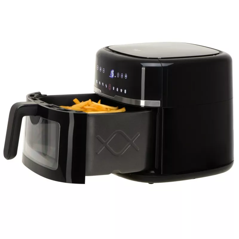Adler AD 6318 Heißluftfritteuse, 8 l, 2500 W, LCD-Display, 9 Programme, Schwarz