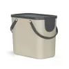 Rotho Albula 25 L rechteckiger Aufbewahrungs-/Abfallbehälter, cappuccino, Technopolymer, 25 L, 400×235×340 mm