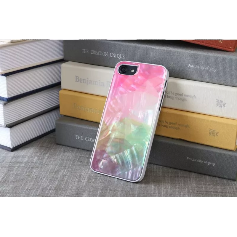 iKins Schutz-Hülle für Apple iPhone 8/7 – Wasserblumen-Muster, weiß