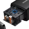 Indoor USB-Schnellladegerät Baseus CCXJ-B01 – 2 Ports (USB-C PD 20W + USB-A QC3.0 18W), 100–240 V, Schwarz