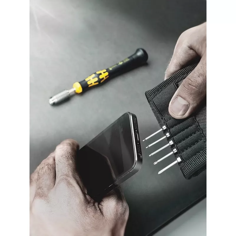 Kombischraubendreher Wera ESD/11 SB – 1-teilig, Torx/Phillips/Kreuzschlitz/Schlitz Spitzen, Kunststoffgriff (schwarz/gelb)