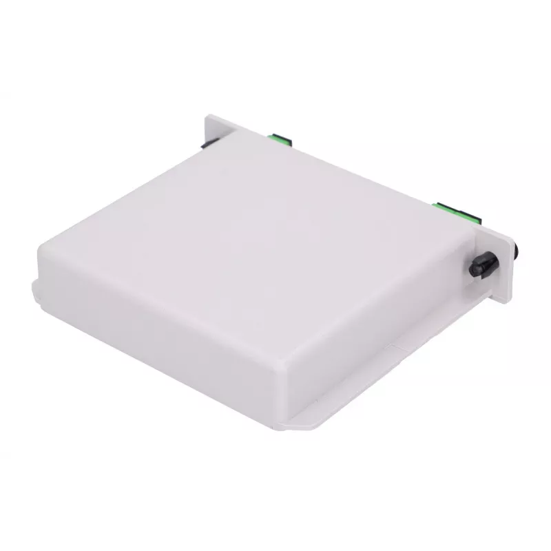 Optischer PLC-Splitter 1:2 SC/APC Slot-Typ, Extralink, schwarz ABS