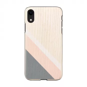 Smartphone-Hülle man and wood für iPhone XR – rosa Anzug mit schwarzen Akzenten