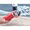 Thermobecher Leifheit 03245 Edelstahl 350 ml, doppelwandig, auslaufsicher, Klappdeckel, schwarz/rot
