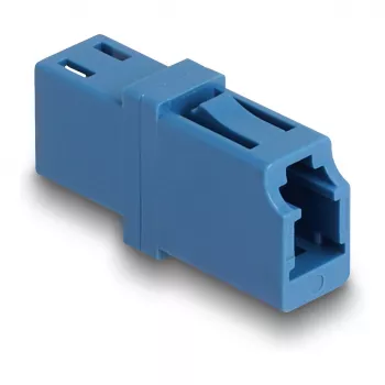 DeLOCK Glasfaserkoppler LC Simplex Buchse auf LC Simplex Buchse UPC blau