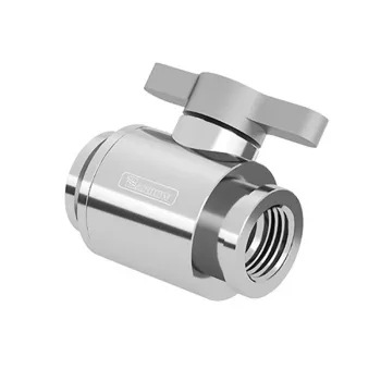 Kugelhahn Barrow TLQFS-V1 s s 10 mm G1/4 silber – Absperrventil für Flüssigkeitskühlung