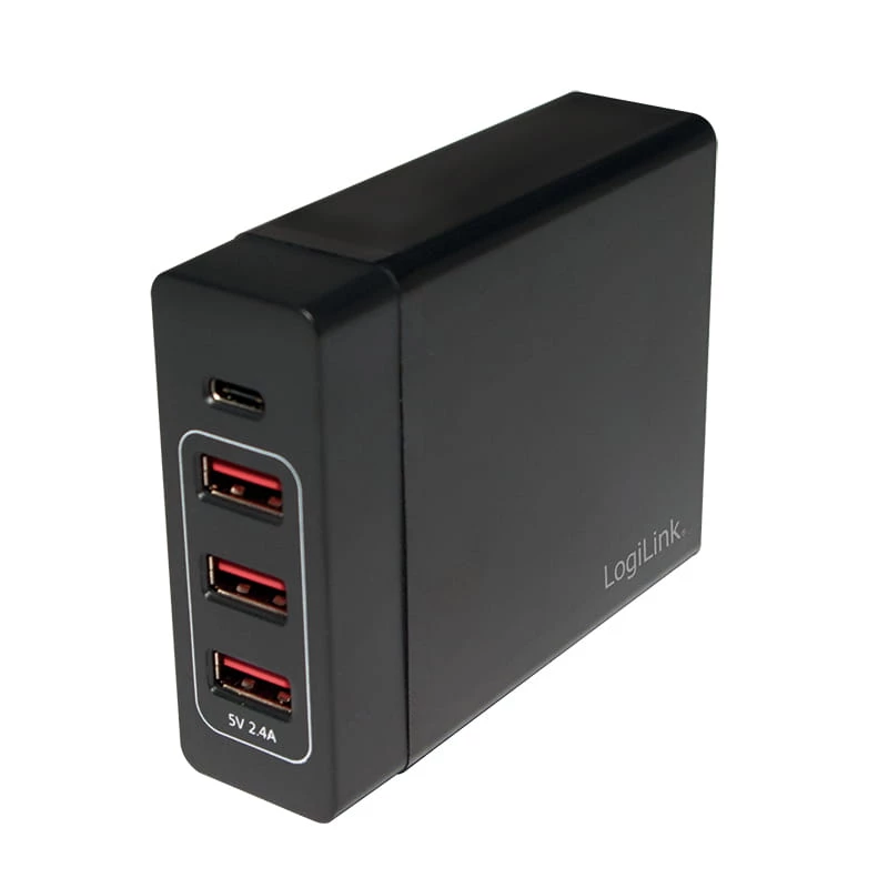Indoor-Ladegerät LogiLink PA0122 Universal Schwarz USB