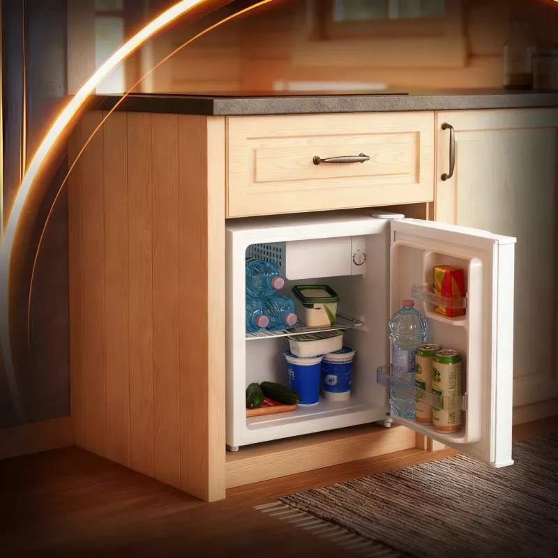 Adler Kühlschrank | AD 8096 | Energieeffizienzklasse E | Freistehend | Vollraumkühlschrank | Höhe 51 cm | Kühlfach-Nettoinhalt 45 L | 39 dB | Weiß