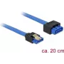 SATA-Kabel DeLOCK 84971 0,2 m SATA 7-Pin SATA 22-Pin + Molex 4-Pin Schwarz Blau