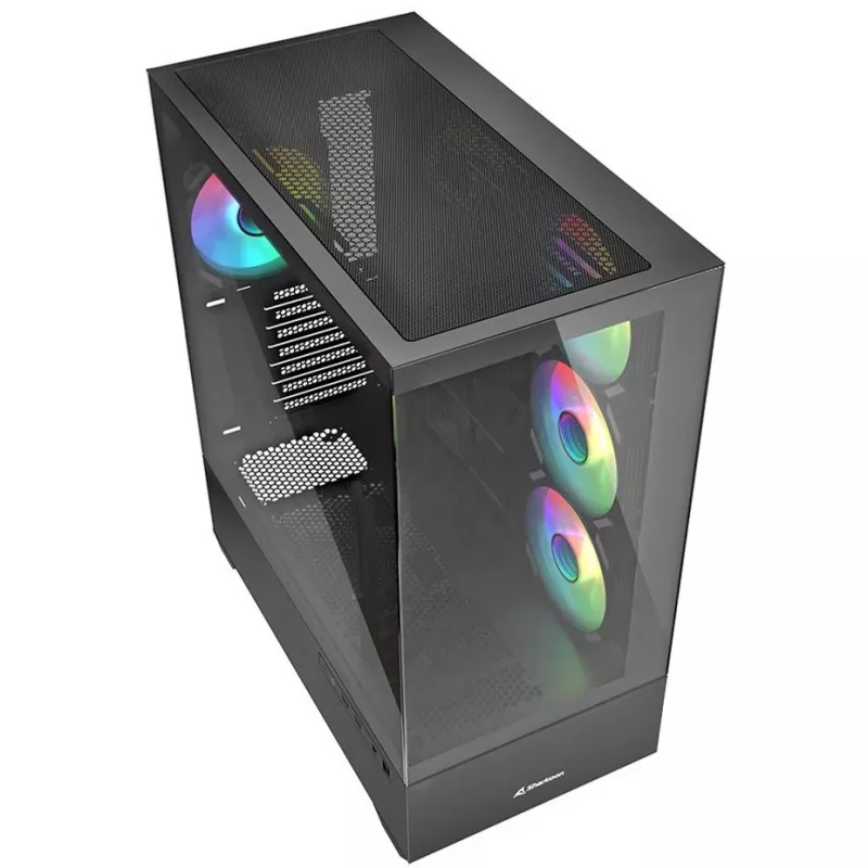 PC-Gehäuse Sharkoon AK6 RGB, ATX, Schwarz