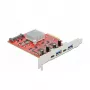 Erweiterungskarte DeLOCK PCI Express x4 auf USB 10 Gbit/s 2x Typ-A 2x Typ-C