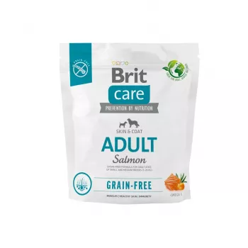 Trockenes Hundefutter Brit BRIT Care getreidefrei Adult Small & Medium Salmon 1 kg – Protein 26 %, Fett 15 %
