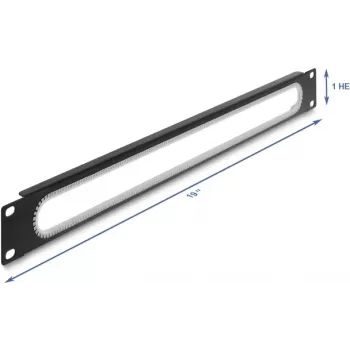Rack-Kabeltülle DELOCK 67275 19 Zoll 1U mit Kantenschutz, Schwarz