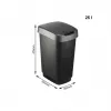 rotho Twist 25 L rechteckiger Aufbewahrungsbehälter aus Polypropylen – 25 L, 476×333×252 mm, schwarz