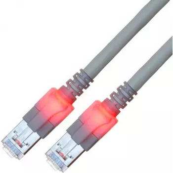 EasyLan saCon DualBoot LED-Patchkabel S/FTP Cat.6 0,5m Grau - Netzwerk - FTP