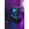 TACENS Mars Gaming MCPRISMA Midi-Tower PC-Gehäuse, Schwarz, gehärtetes Glas, unterstützt ATX/Micro-ATX/Mini-ITX, 2x 3,5-Zoll + 2x 2,5-Zoll Schächte