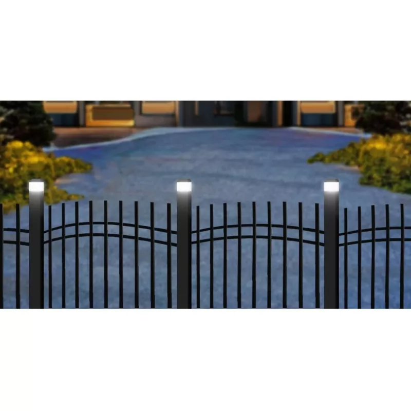 GB128 LED-Solarleuchte für Zaunpfosten und Garten, Schwarz - Grün Blue