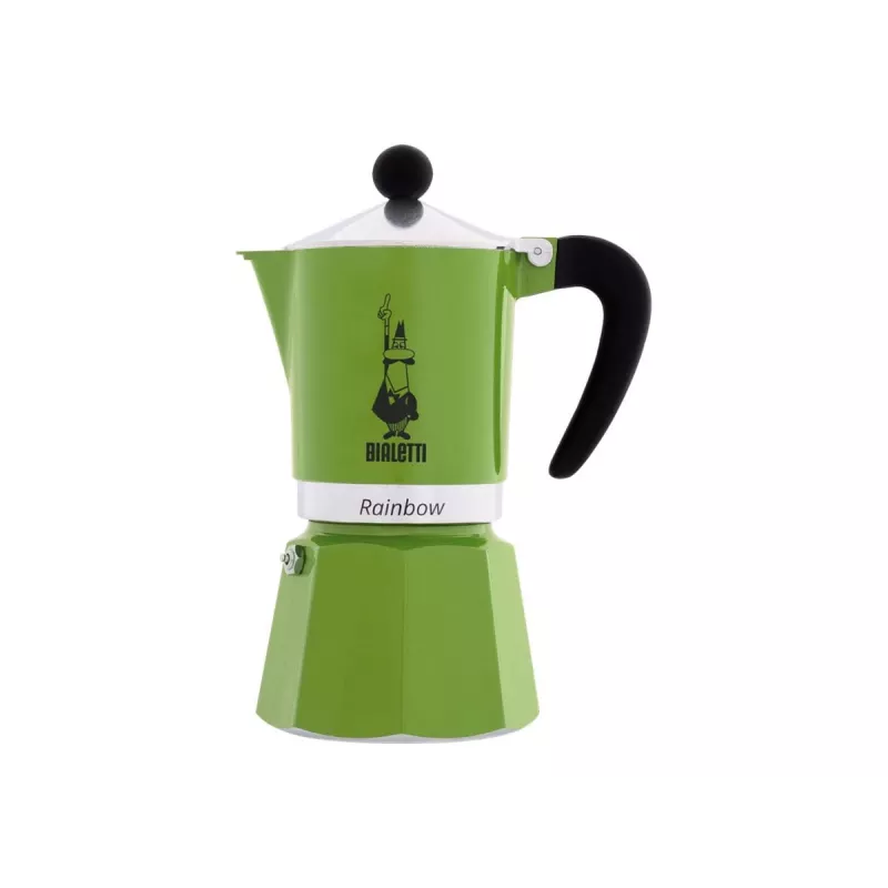 Bialetti Rainbow Moka-Kanne Schwarz, Grün