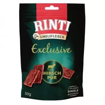RINTI Singlefleisch Exclusive Hirsch - Hundeleckerli - 50 g