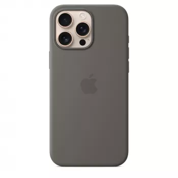 Silicone Case mit MagSafe für iPhone 16 Pro Max - Steingrau