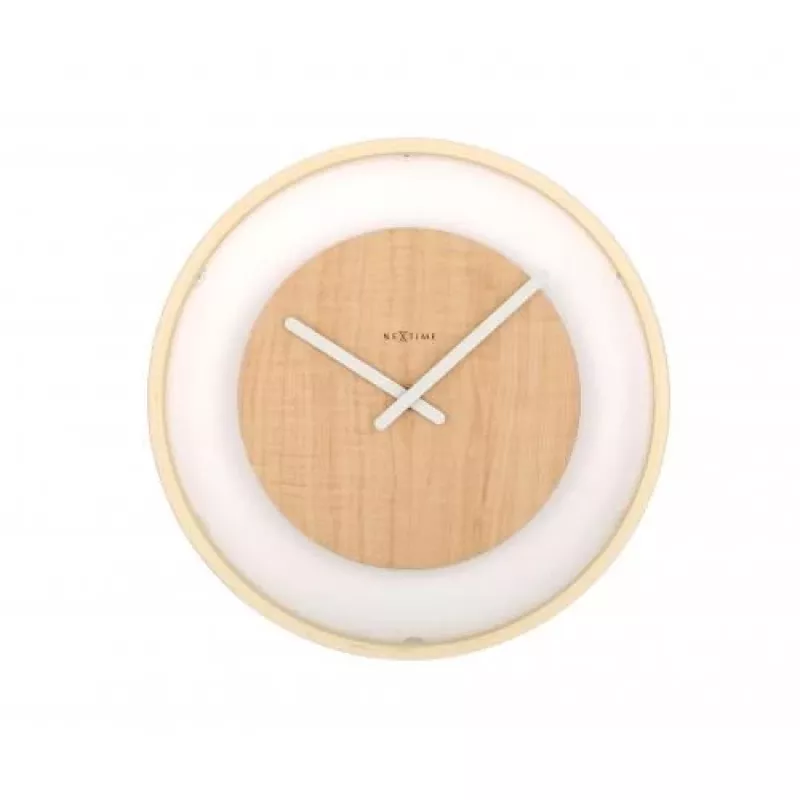 NeXtime klok 3046 Wood Loop, Ø30 cm, Wand, Holz
