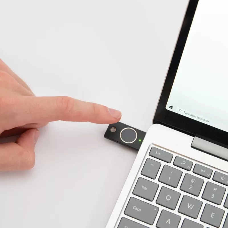 YubiKey C Bio FIDO Edition Yubico Schwarz Passwortlose Authentifizierung