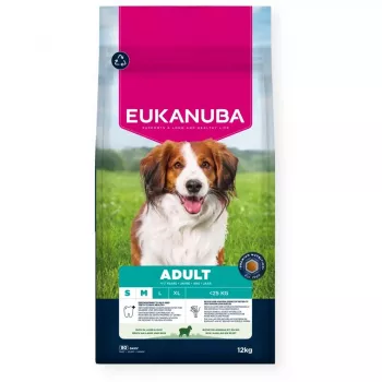 Trockenfutter für Hunde EUKANUBA Small/Medium Breed Adult Lamb & Rice 12 kg, 25% Protein, 15% Fett