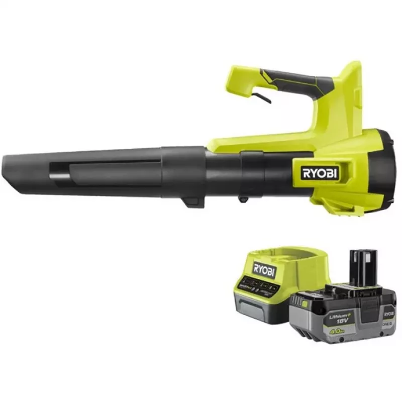 ONE+ Akku-Laubbläser RY18BLB-140, 18 Volt, Laubbläser Grün/Schwarz, Lithium-Ionen-Akku 4,0 Ah
