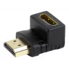 HDMI-Adapter GEMBIRD A-HDMI90-FML, HDMI auf HDMI, rechtwinkliger 90°-Adapter, schwarz