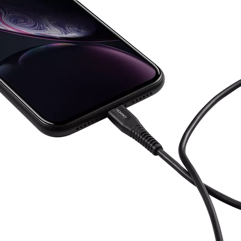 CANYON Kabel MFI-4 Type-C auf Lightning 1,2m Schwarz