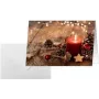 Grußkarten sigel DS093 — Rotes Weihnachtskerzen-Motiv, A6-Format, innen blanko