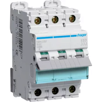 Hager NBN332 Leitungsschutzschalter B-Typ 3 3 Module (NBN332)