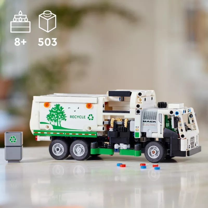 Konstruktionsspielzeug LEGO Technic Mack LR Elektro-Müllwagen 42167 — 503 Teile, motorisiert, Maße 230×80×90 mm