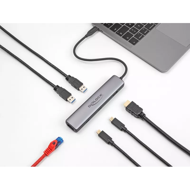 DeLOCK USB Type-C Dockingstation 8K HDMI USB 10 Gbps 2,5 Gigabit LAN PD 100W