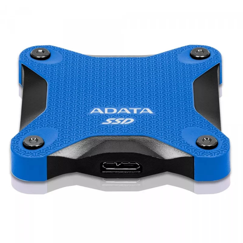 Externe SSD ADATA SD620 512 GB, USB 3.2 Gen 2 Micro-USB B, blau, Silikongehäuse, stoßfest