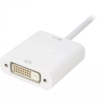 DisplayPort-auf-DVI-Adapterkabel Sharkoon 0,15 m weiß — DisplayPort 1.2 auf DVI