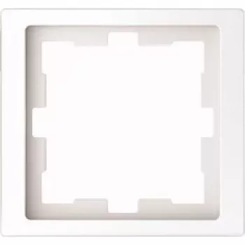Wandplatte / Schalterabdeckung Merten MEG4010-6535, weiß, Thermoplast, schraubenlos, einteilig