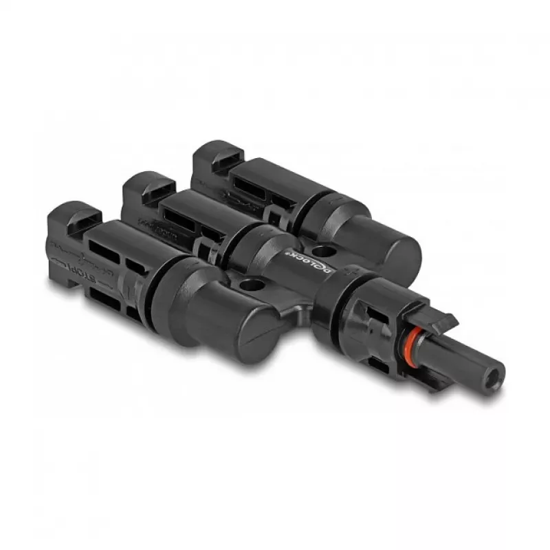 Solarpanel-Steckverbinder DeLOCK DL4 1 x Buchse auf 3 x Stecker schwarz