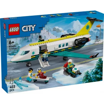 LEGO City Rettungsflugzeug 60465 – kleines Rettungsflugzeug-Bauset, 403 Teile, 4 Minifiguren, Alter 6+