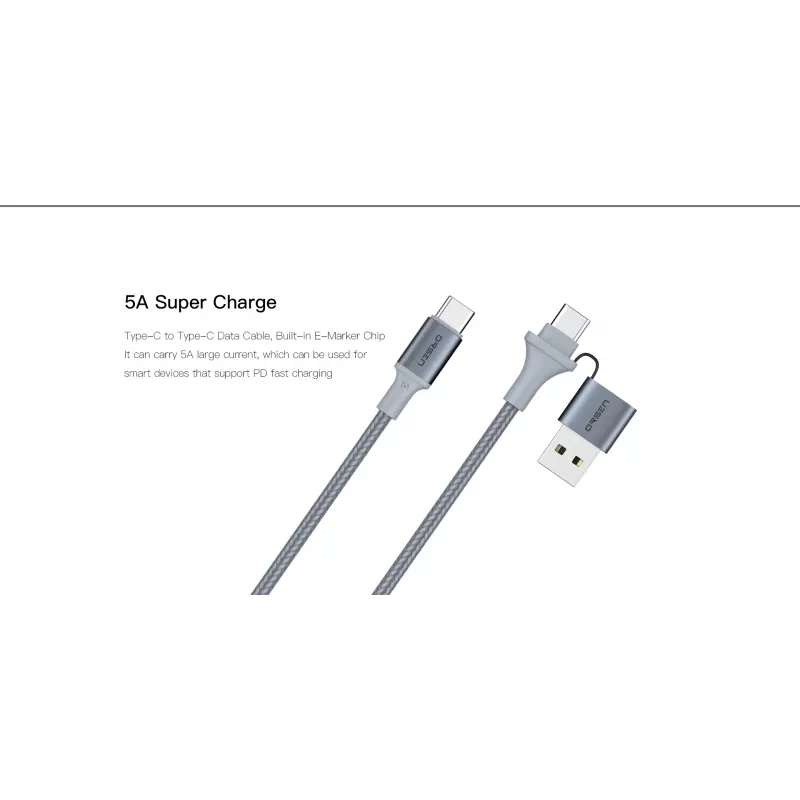 USB Type-C 2-in-1 Kabel Orsen S8, 5A, 1,5 m (Schnellladung/Daten)
