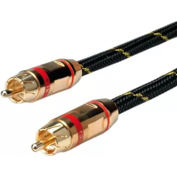 ROLINE GOLD Cinch-Verbindungskabel, einfach, Stecker/Stecker, Rot 5,0 m (11.09.4251)