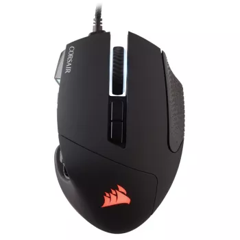 Corsair Gaming-Maus Scimitar RGB Elite, optisch, kabelgebunden, 17 Tasten, 18000 dpi, schwarz