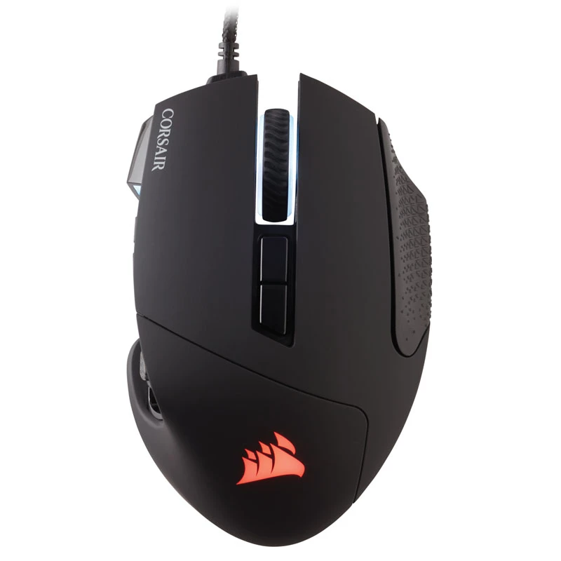 Corsair Gaming-Maus Scimitar RGB Elite, optisch, kabelgebunden, 17 Tasten, 18000 dpi, schwarz
