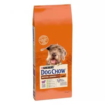 Trockenfutter Purina Nestlé Dog Chow Mature Senior mit Lamm 14 kg, 24% Protein, 10% Fett