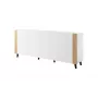 FARO Kommode 200x42x82 weiß matt + Eiche craft
