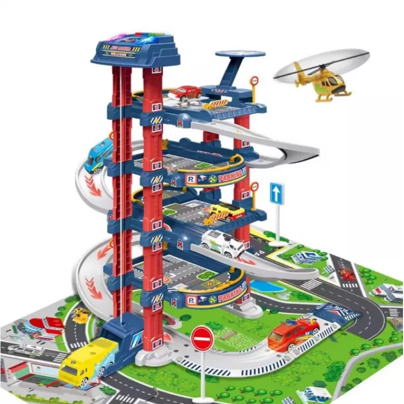 Extralink Kids | Parkhaus | Garage mit elektrischem Lift Spielzeugautos für Kinder