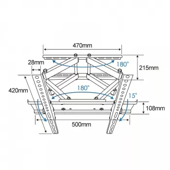 TB TV-Wandhalterung TB-43P 26-55 55 kg VESA 400x400 (TB-43P)
